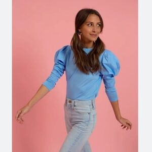 Something Navy Strong Shoulder Top Small